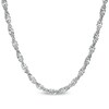 Made in Italy Child's 050 Gauge Solid Singapore Chain Necklace in Sterling Silver - 15"