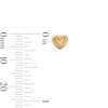 Thumbnail Image 3 of 14K Solid Gold Puff Heart 6mm Piercing Studs