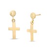 Child's Cross Drop Earrings in 14K Gold