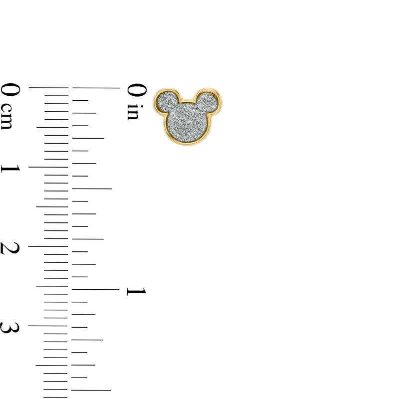 Main Image 2 of Child's Glitter Enamel ©Disney Mickey Mouse Stud Earrings in 10K Gold
