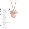 Thumbnail Image 1 of Child's Cubic Zirconia ©Disney Minnie Mouse Pendant in Sterling Silver with 14K Rose Gold Plate - 15"