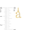 Thumbnail Image 2 of Child's Cubic Zirconia Lowercase "a" Initial Necklace Charm in 10K Gold