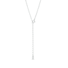Thumbnail Image 2 of Child's Multi-Color Crystal Cross Pendant in Sterling Silver - 17"