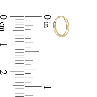 Child's 8mm Hoop Earrings in 14K Tube Hollow Gold