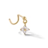 Thumbnail Image 0 of 14K Solid Gold CZ Dangle Nose Screw - 22G