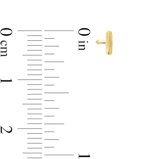 022 Gauge Bar Nose Bone in 14K Gold