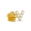 Thumbnail Image 1 of 019 Gauge Cubic Zirconia "V" Initial Cartilage Barbell in 14K Gold