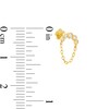 Thumbnail Image 2 of 019 Gauge Cubic Zirconia Crawler-Style with Chain Cartilage Barbell in 14K Gold