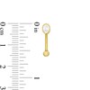 Thumbnail Image 2 of 10K Solid Gold CZ Oval Bead Frame Curved Barbell - 19G