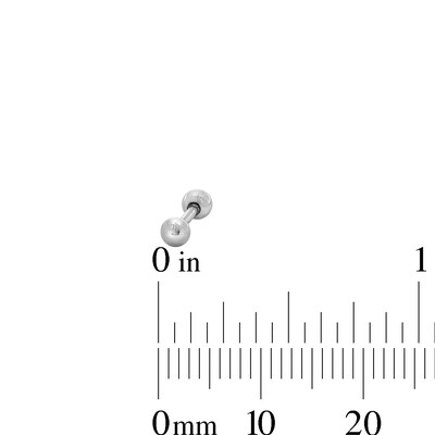 Solid Stainless Steel CZ Three Piece Stud Set - 18G