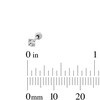 Thumbnail Image 3 of Solid Stainless Steel CZ Three Piece Stud Set - 18G