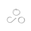 Thumbnail Image 0 of Semi-Solid Sterling Silver Three Piece Nose Ring Set - 20G