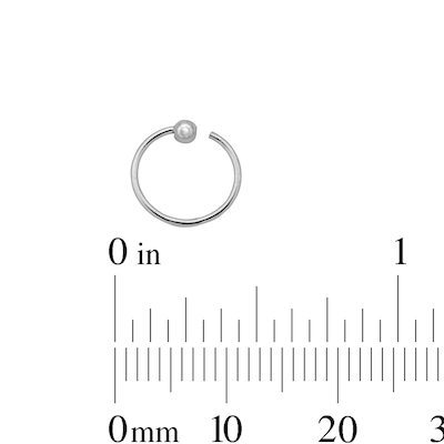 Semi-Solid Sterling Silver Three Piece Nose Ring Set - 20G
