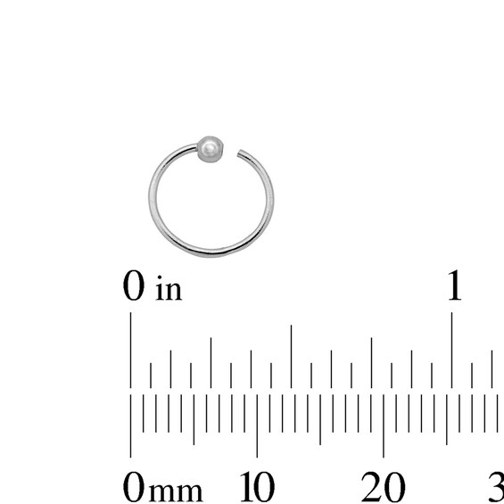 Semi-Solid Sterling Silver Three Piece Nose Ring Set - 20G