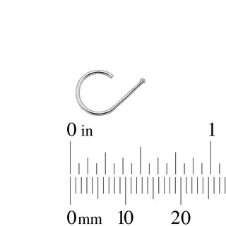 Semi-Solid Sterling Silver Three Piece Nose Ring Set - 20G