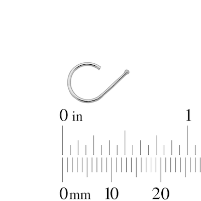 Semi-Solid Sterling Silver Three Piece Nose Ring Set - 20G
