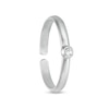 Thumbnail Image 1 of Crystal Solitaire Toe Ring in Sterling Silver