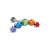 Thumbnail Image 0 of 018 Gauge Simulated Multi-Color Opal Cartilage Barbell in Titanium - 5/16"