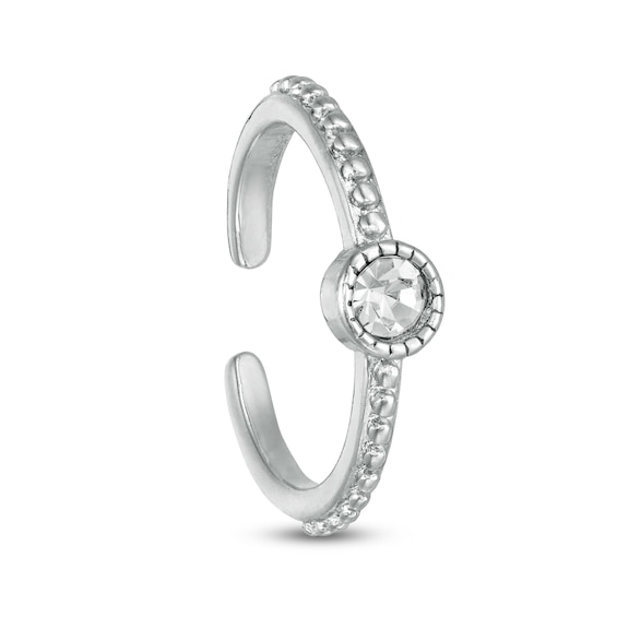 Sterling Silver Crystal Beaded Midi/Toe Ring