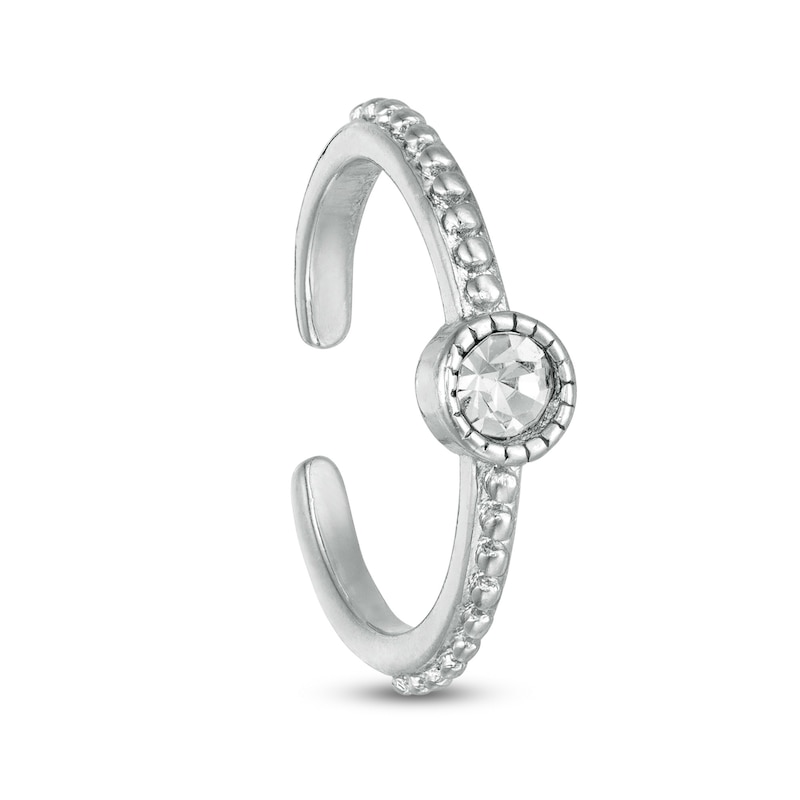 Sterling Silver Crystal Beaded Midi/Toe Ring