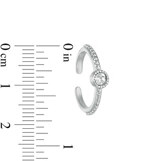 Sterling Silver Crystal Beaded Midi/Toe Ring