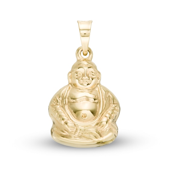 Meditating Buddha Necklace Charm in 10K Solid Gold