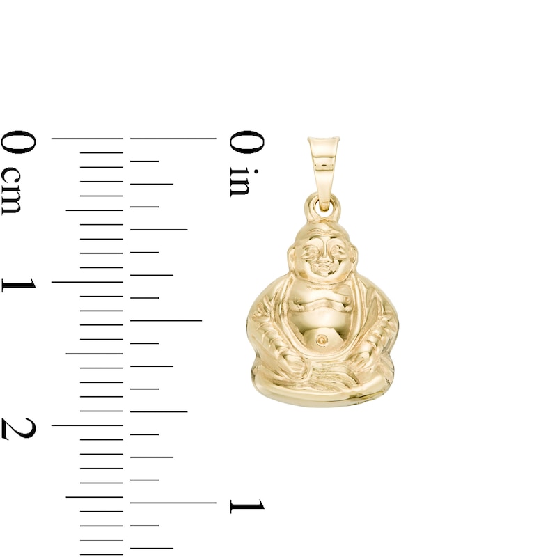 Meditating Buddha Necklace Charm in 10K Solid Gold