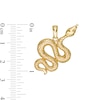 Thumbnail Image 2 of Textured Snake Necklace Charm in 10K Gold