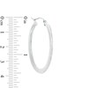 30mm Oval Tube Hoop Earrings in Sterling Silver