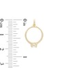 Thumbnail Image 2 of 4mm Cubic Zirconia Solitaire Ring Necklace Charm in 10K Gold
