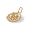 Thumbnail Image 2 of Cubic Zirconia Frame Lotus Flower Medallion Necklace Charm in 10K Solid Gold