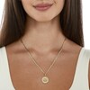 Thumbnail Image 3 of Cubic Zirconia Frame Lotus Flower Medallion Necklace Charm in 10K Solid Gold
