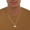 Thumbnail Image 3 of Cubic Zirconia "KING" with Crown Necklace Charm in 10K Solid Gold