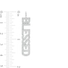 Thumbnail Image 2 of Cubic Zirconia Vertical "BLESSED" Necklace Charm in Sterling Silver