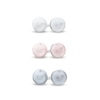 Thumbnail Image 1 of 4mm Simulated Multi-Color Pearl Three Pair Stud Earrings Set in Sterling Silver