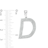 Thumbnail Image 2 of Cubic Zirconia Pavé "D" Block Initial Necklace Charm in Solid Sterling Silver
