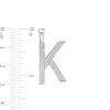 Thumbnail Image 2 of Cubic Zirconia Pavé "K" Block Initial Necklace Charm in Solid Sterling Silver