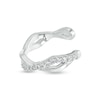 Thumbnail Image 0 of Cubic Zirconia Twisted Geometric Ear Cuff in Solid Sterling Silver