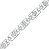 Thumbnail Image 1 of Cubic Zirconia Duos Link Bracelet in Sterling Silver - 8.5"