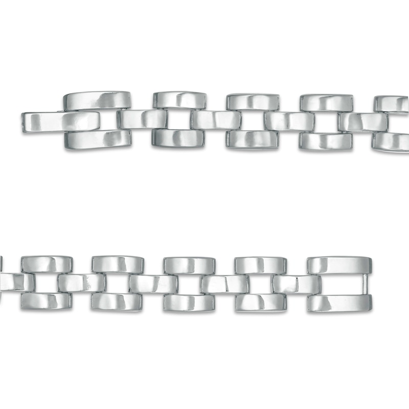 Main Image 2 of Cubic Zirconia Duos Link Bracelet in Sterling Silver - 8.5"