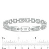 Thumbnail Image 3 of Cubic Zirconia Duos Link Bracelet in Sterling Silver - 8.5"