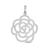 Thumbnail Image 1 of Cubic Zirconia Open Flower Outline Charm in Sterling Silver