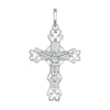 Thumbnail Image 1 of Cubic Zirconia Ornate Crucifix Charm in Sterling Silver