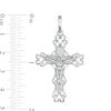 Thumbnail Image 2 of Cubic Zirconia Ornate Crucifix Charm in Sterling Silver
