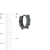 Thumbnail Image 2 of 20mm Spiked Huggie Hoop Earrings in Sterling Silver with Black Rhodium