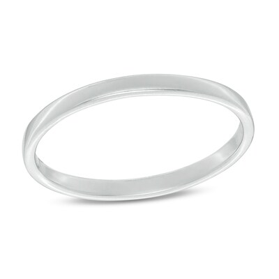 2mm Square-Edged Wedding Band in Sterling Silver