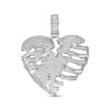 Thumbnail Image 1 of Cubic Zirconia Skeleton Heart Necklace Charm in Sterling Silver