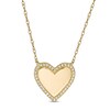 Thumbnail Image 0 of 1/20 CT. T.W. Diamond Frame Heart Disc Necklace in10K Gold