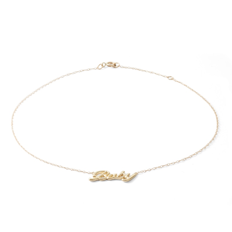 Main Image 1 of "Baby" Anklet in 10K Gold - 10"