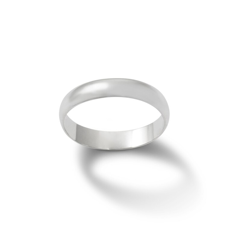 4mm Wedding Band in Solid Sterling Silver - Size 7